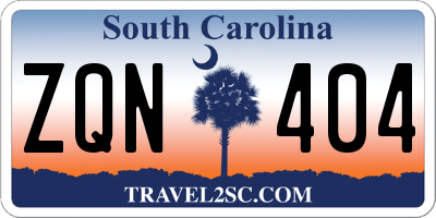 SC license plate ZQN404