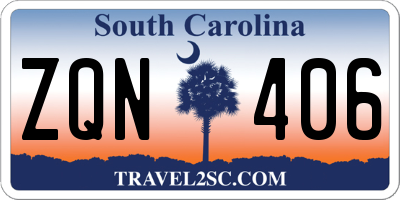 SC license plate ZQN406