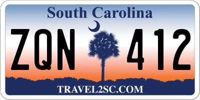 SC license plate ZQN412