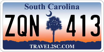 SC license plate ZQN413