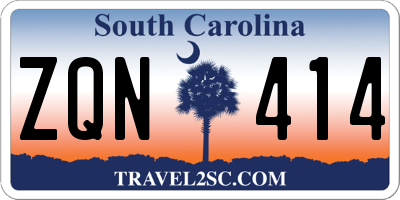 SC license plate ZQN414
