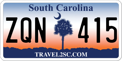 SC license plate ZQN415