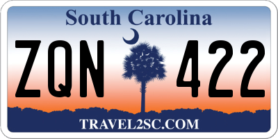 SC license plate ZQN422