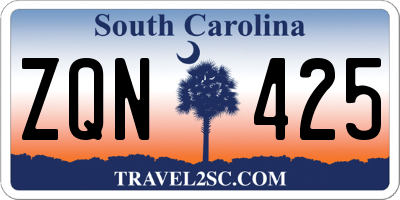 SC license plate ZQN425