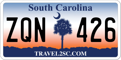 SC license plate ZQN426