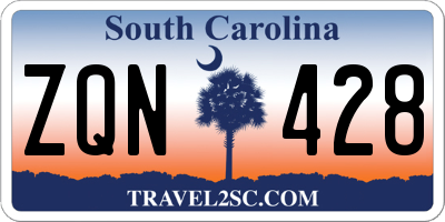 SC license plate ZQN428