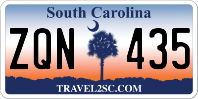 SC license plate ZQN435