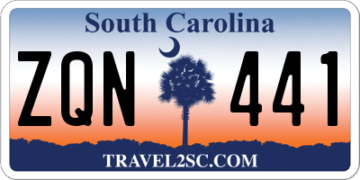 SC license plate ZQN441