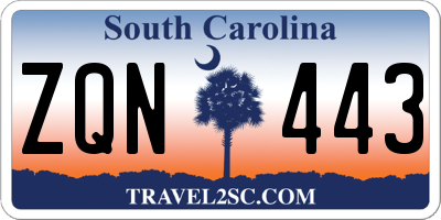 SC license plate ZQN443
