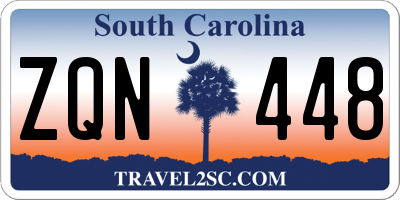 SC license plate ZQN448