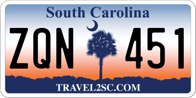 SC license plate ZQN451