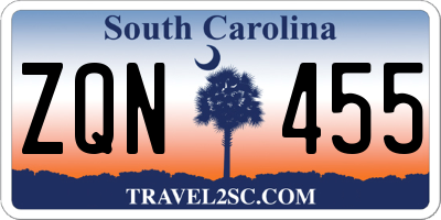 SC license plate ZQN455