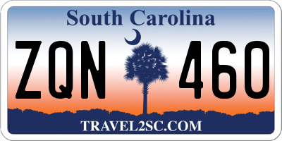 SC license plate ZQN460