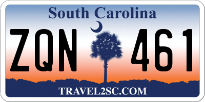 SC license plate ZQN461