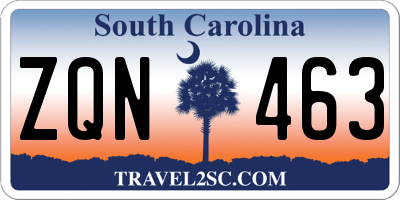 SC license plate ZQN463