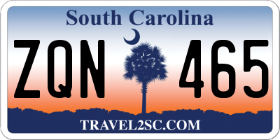 SC license plate ZQN465