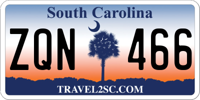 SC license plate ZQN466