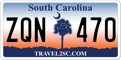 SC license plate ZQN470