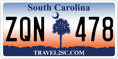 SC license plate ZQN478