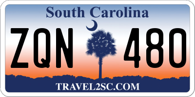 SC license plate ZQN480