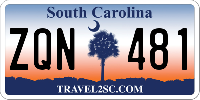 SC license plate ZQN481