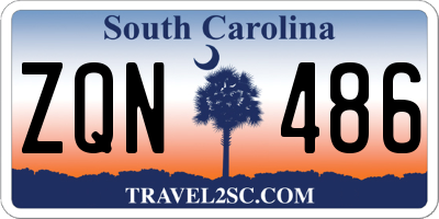 SC license plate ZQN486