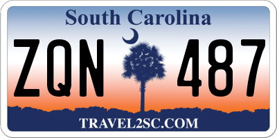 SC license plate ZQN487