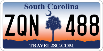 SC license plate ZQN488