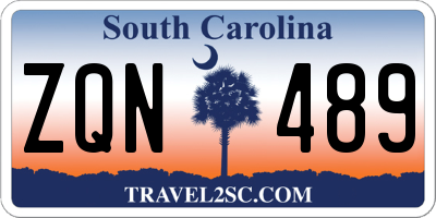 SC license plate ZQN489