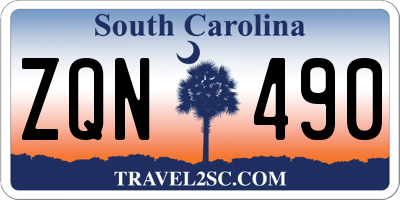 SC license plate ZQN490