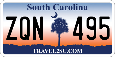 SC license plate ZQN495