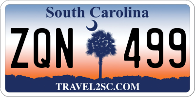 SC license plate ZQN499
