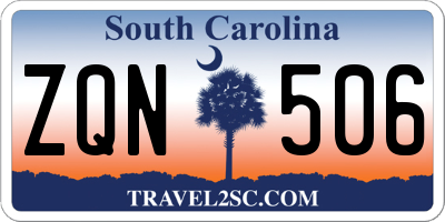 SC license plate ZQN506