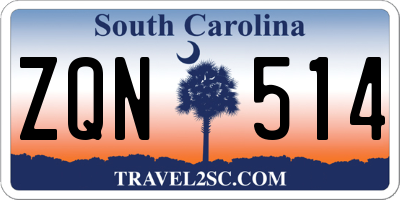 SC license plate ZQN514