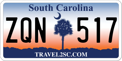 SC license plate ZQN517