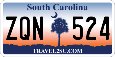 SC license plate ZQN524