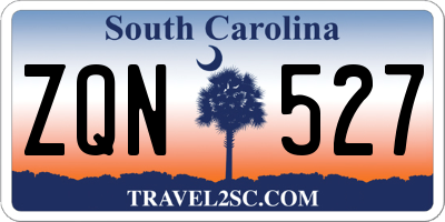 SC license plate ZQN527