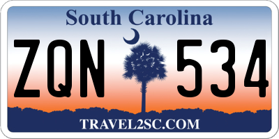 SC license plate ZQN534