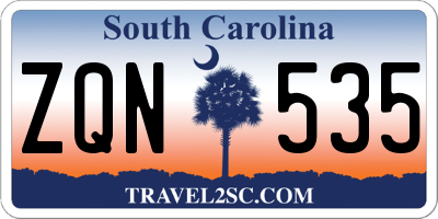 SC license plate ZQN535