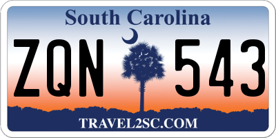 SC license plate ZQN543