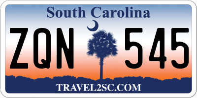 SC license plate ZQN545