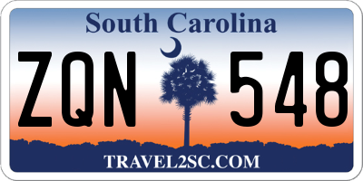 SC license plate ZQN548