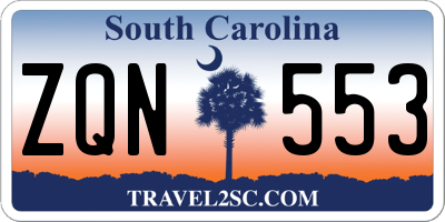SC license plate ZQN553