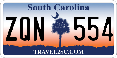 SC license plate ZQN554