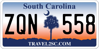 SC license plate ZQN558