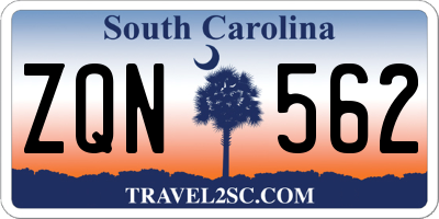 SC license plate ZQN562