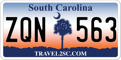 SC license plate ZQN563