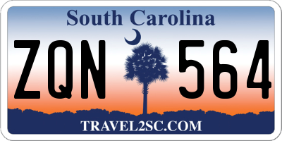 SC license plate ZQN564