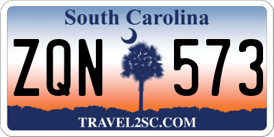 SC license plate ZQN573