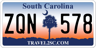 SC license plate ZQN578